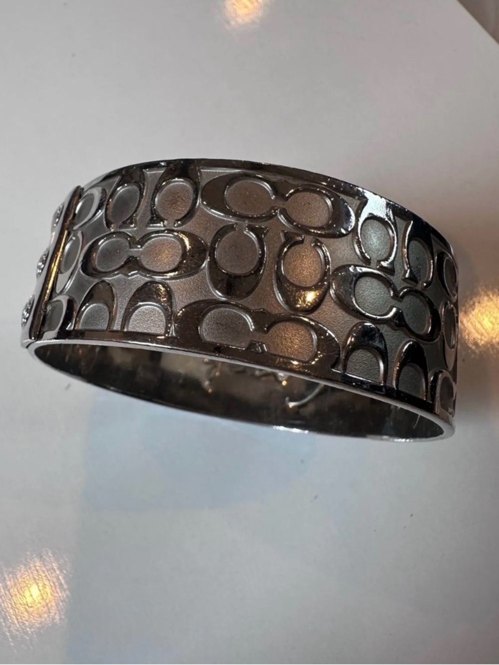 Coach Silver-Tone Signature
Cuff Bracelet